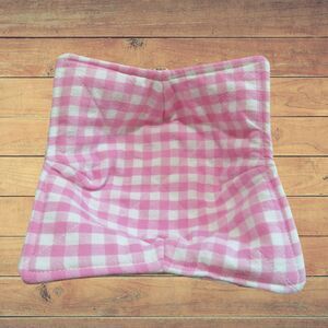 Microwave Bowl Cozy Pink Gingham Soup Bowl or Ice Cream Cozy